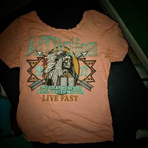 Ladie's Affliction Top w/Cross Over Back!